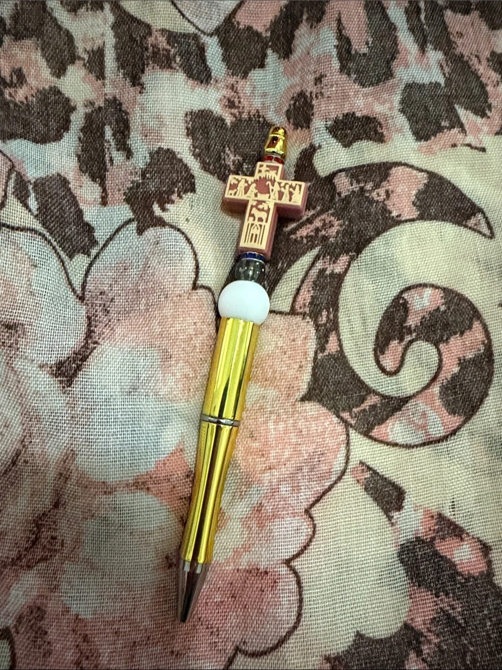Gold Cross Decorative Ballpoint Pen - Unbranded